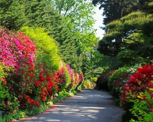 Flowering Garden Spring In Korea Paint By Numbers