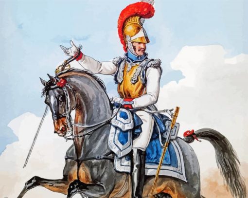 French Napoleonic Soldier Paint By Numbers