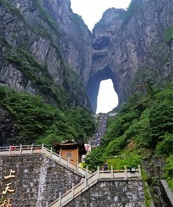 Heaven Gate Arch In Tianmen Mountain Paint By Numbers