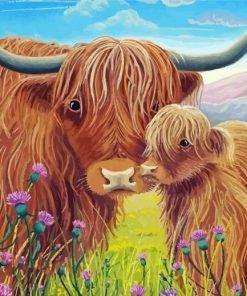 Highland Cows Art Paint By Numbers