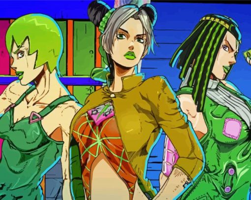 Jojo Stone Ocean Characters Paint By Numbers