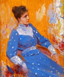 Lady In Blue Tom Roberts Paint By Numbers