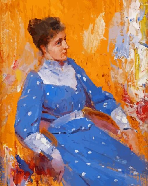 Lady In Blue Tom Roberts Paint By Numbers