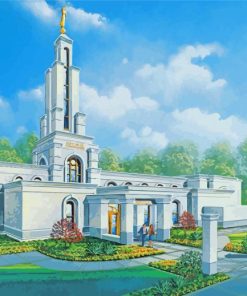 Lubbock Texas Temple Art Paint By Numbers