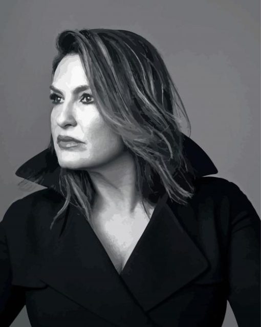 Monochrome Mariska Hargitay Paint By Numbers