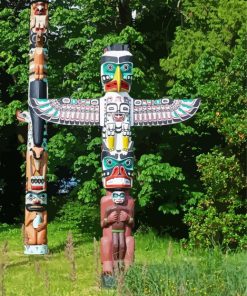 Native American Totem Poles Paint By Numbers