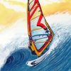 Ocean Windsurfing Art Paint By Numbers