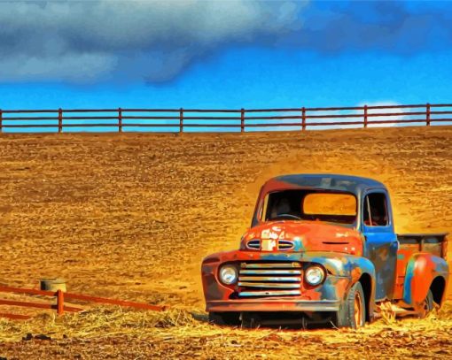 Old Farm Truck Paint By Numbers