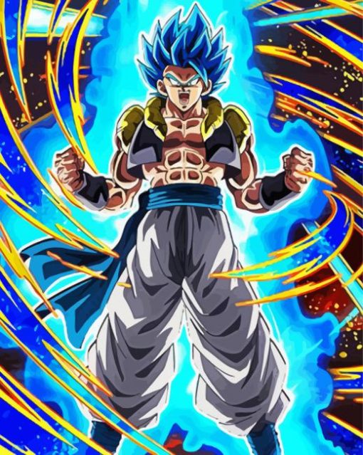 Powerful Gogeta Paint By Numbers