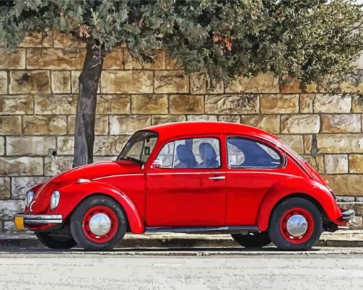 Red Be Beetle Paint By Numbers