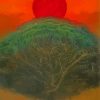 Red Sun And Tree By Zdzislaw Bek Paint By Numbers