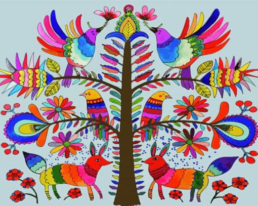 Rosemaling Animals Art Paint By Numbers