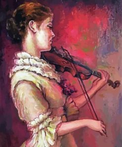 Vintage Lady Violinist Paint By Numbers