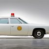 White Classic Police Car Paint By Numbers