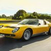 Yellow Lamborghini Miura Paint By Numbers