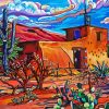 A House In Mexican Desert Art Paint By Numbers