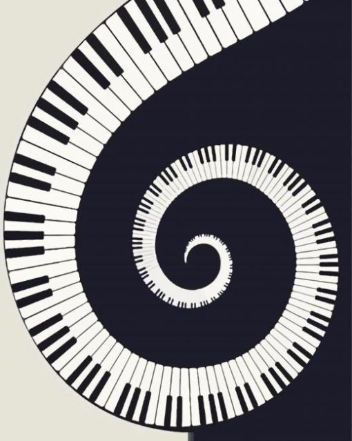 Abstract Piano Circle Paint By Numbers