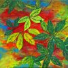 Abstract Green Leaves Paint By Numbers