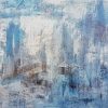 Abstract Grey White Silver Blue Art Paint By Numbers