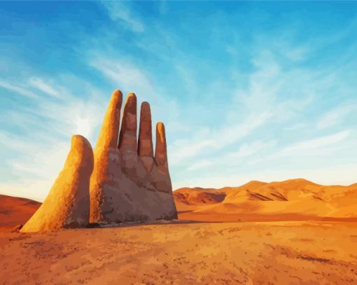 Atacama Desert Hand Statue Paint By Numbers