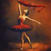 Ballerina In Red Dress Paint By Numbers