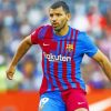 Barcelona Player Sergio Aguero Paint By Numbers