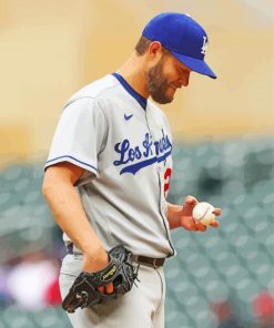 Baseball Pitcher Clayton Kershaw Paint By Numbers