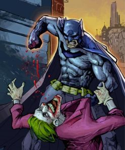 Batman And Joker Battle Art Paint By Numbers