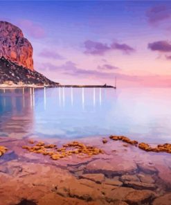 Beautiful View Of Calpe Beach Paint By Number