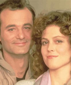 Bill Murray And Sigourney Weaver Paint By Numbers