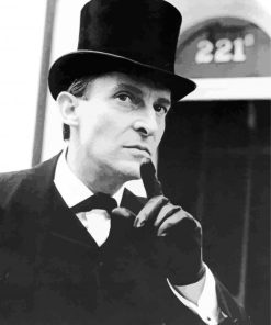 Black And White Jeremy Brett Actor Paint By Numbers