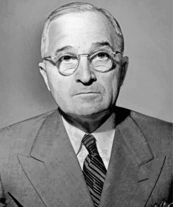 Black And White Harry S Truman Paint By Numbers