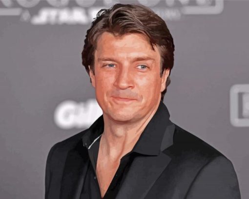 Canadian Actor Nathan Fillion Paint By Numbers