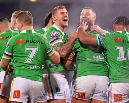 Canberra Raiders National Rugby League Team Paint By Numbers