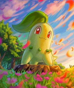 Chikorita Pokemon Paint By Numbers