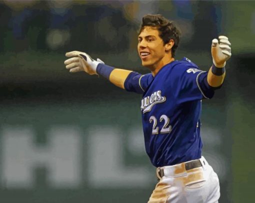 Christian Yelich Professional Player Paint By Numbers