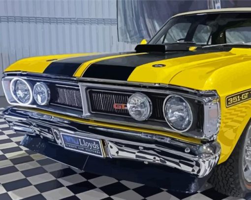 Classic Ford Falcon GT Car Paint By Numbers