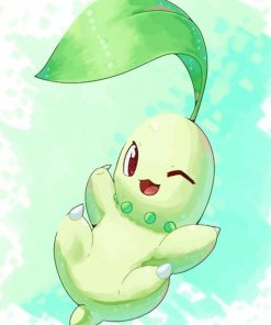 Cute Chikorita Art Paint By Numbers