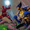 Deadpool Vs Wolverine At Night Paint By Numbers