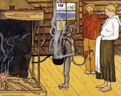 Devil By The Pot Hugo Simberg Paint By Numbers