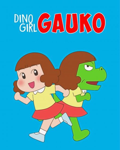 Dino Girl Gauko Animation Poster Paint By Numbers