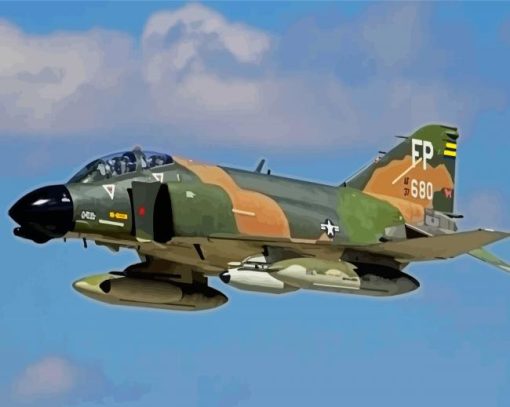 F4 Phantom Jet Paint By Numbers