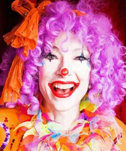 Female Clown Laughing Paint By Numbers