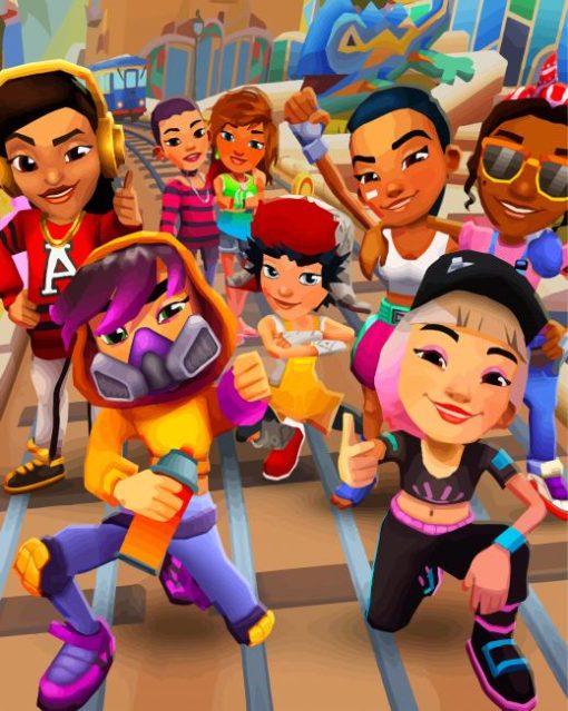 Female Subway Surfers Paint By Numbers