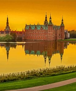 Frederiksborg Castle At Sunset Paint By Numbers