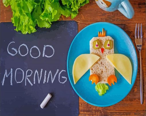 Funny Food For Kids Paint By Numbers