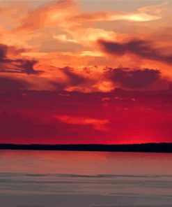 Gower Wales Sunset Paint By Numbers