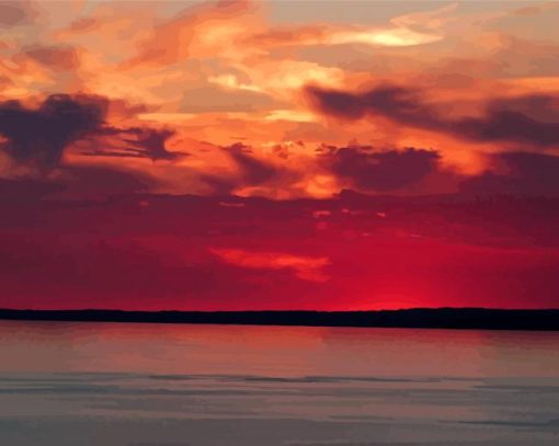 Gower Wales Sunset Paint By Numbers