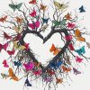 Heart Tree Butterflies Paint By Numbers