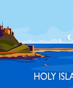 Holy Island Of Lindisfarne Poster Paint By Numbers